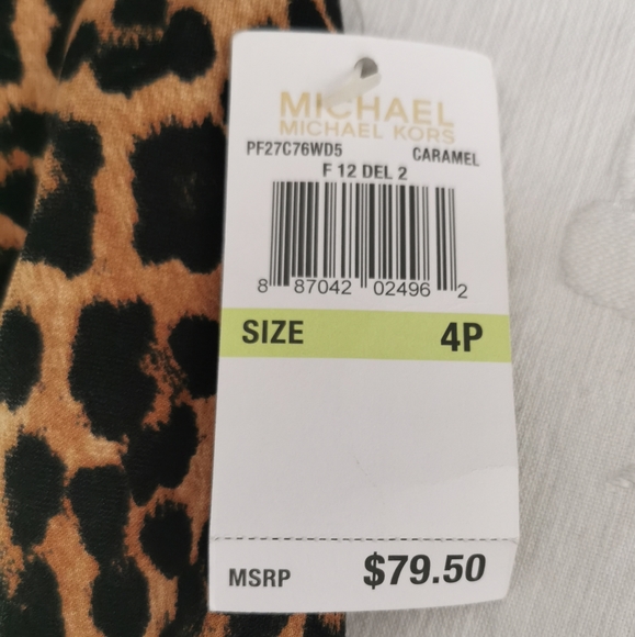 Michael Michael Kors Leopard Print Skirt Size 4P - Picture 6 of 11